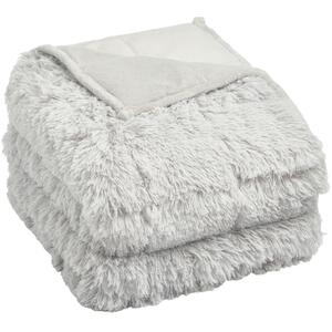 Soft Fluffy Weighted Blanket - Silver / 125 x 180cm, 6kg by Sienna