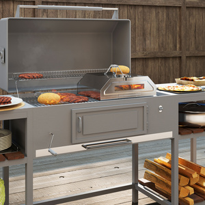 Outsunny Portable BBQ Pizza Oven with Carry Handles - Silver by Outsunny