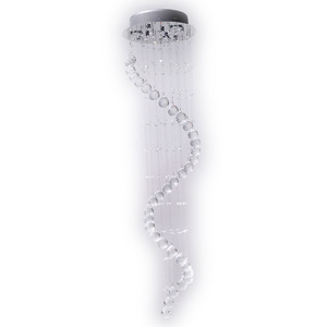 HOMCOM Crystal Chandelier Ceiling Light - Silver by HOMCOM