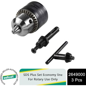 wolfcraft SDS Plus Set Economy line for Rotary Use Only, 3 Pcs - SDS Plus Set by wolfcraft