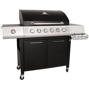 Gas BBQ Grill 7 Burner Black - Black