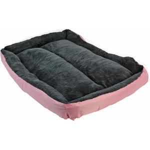 Faux Fur Dog Bed in PinkGrey XXL - Grey by Actiaspet