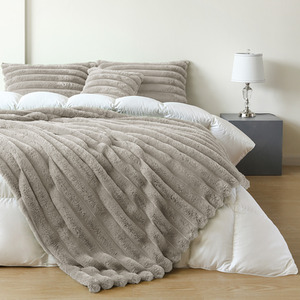 Luxury Jumbo Chunky Cord Fur Blanket by Velosso