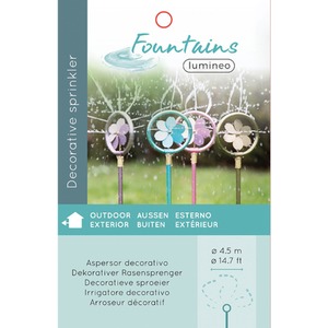 1 x Metal Flower Garden Water Sprinkler Stake - Random by Kaemingk