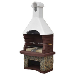 Mussalla Masonry BBQ with Built in Rotisserie - Brown by Callow