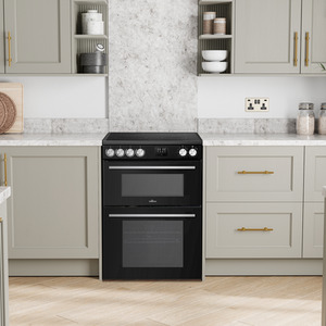 Willow 60cm Electric Double Oven Cooker with Ceramic Hob by Willow