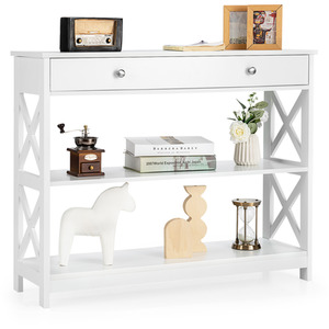 3-Tier Console Table Hallway Storage Cabinet by Costway