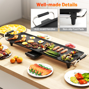 Electric Griddle Extra Large Teppanyaki Grill - Black by GAINOOM