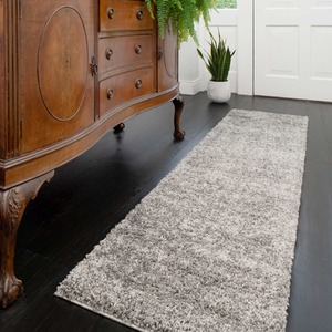 Silver Grey Shaggy Rug by The Rug House
