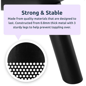 Metal Fire Chiminea Tripod with Flue and Poker - Black by idooka