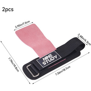 Wrist Straps Weight Lifting Gloves - Pink+Black by Livingandhome