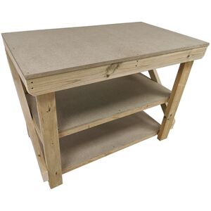 UniMdf Top Workbench With Double Shelf by Arbor Garden Solutions