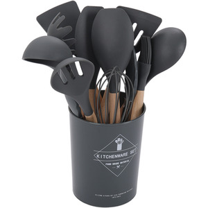 11-piece Silicone Kitchen Utensil Set Nonstick Cookware by Livingandhome