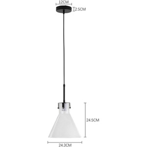 Creative Glass Single Light Pendant Light - Black by Livingandhome