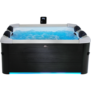 MSpa Oslo 4-6 Person Portable Hot Tub - Carbon Grey - Black by MSpa