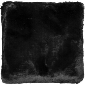 Rabbit Faux Fur Cushion - Black / 45cm by Divante