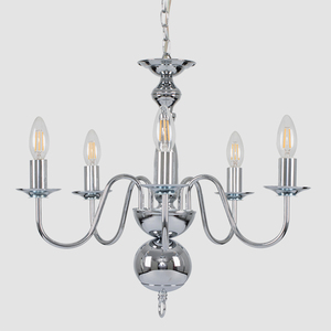 Traditional 5 Way Chrome Flemish Style Ceiling Light Chandelier Fitting - Silver by ValueLights