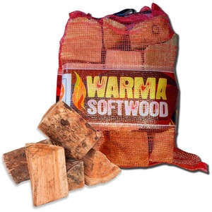 Warma Firewood Softwood Logs - Brown / 1 x Net by Warma