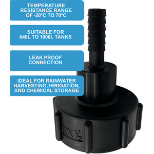 IBC S60x6 (2 inch) Female to (2 inch) Hose Tail by DNA PACKAGING LTD