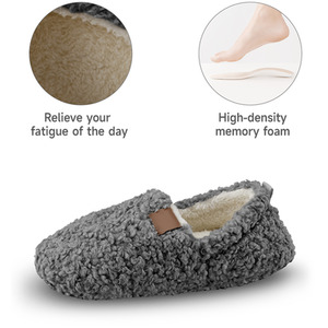 Thickened Curly Fur Warm Slippers by komore