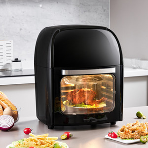 12L Air Fryer with Rotating Rotisserie Basket - Black / 42cm by Livingandhome