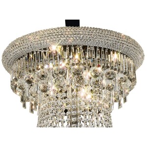 Alexandra Ceiling Pendant Chandelier 3 Tier 3Polished Chrome, Crystal - Polished Chrome