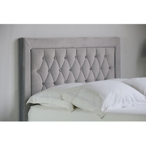 Mia Ottoman Bed - Grey / Double