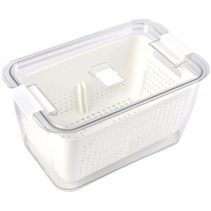 Stackable Plastic Food Box with Draining Basket by Livingandhome
