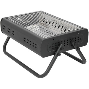 Portable Foldable Charcoal Grill - Black by Livingandhome