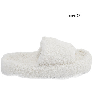 Plush Cotton Open-Toe Slippers by komore