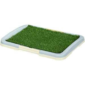Dog Toilet Indoor with Artificial Grass Grid Panel Tray - Green / 6H x 63L x 48.5Wcm by PawHut