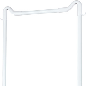 2 Tier Plastic Laundry Baskets with Hanging Rack and Wheels - White by lifeideas
