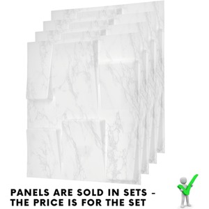 3D Wall Panels with Adhesive Included, Geometric Squares Design by NOVECRAFTO
