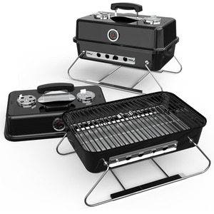 Portable BBQ Charcoal Grill with Foldable Legs - Black by House of Home
