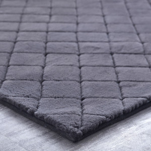 Milly Faux Rabbit Rug - Grey