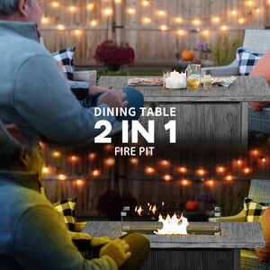 Outsunny 50,000 BTU Propane Gas Fire Pit Table with Wind Guard by Outsunny