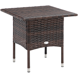 Outsunny All Hand Woven PE Rattan Outdoor Coffee Table - Brown by Outsunny