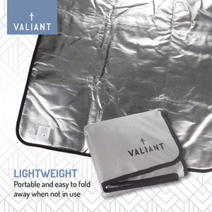 Portable BBQ and Protective Ground Mat Set in Black - Black by Valiant