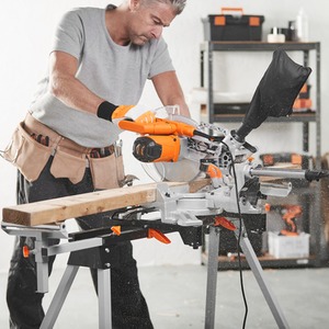 Heavy Duty Mitre Saw Stand - Black by VonHaus