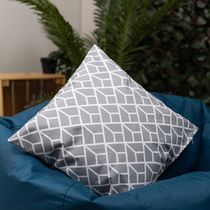 Art Deco Geometric Print Outdoor Cushion Collection Set of 4 - Grey by icon