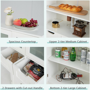 Freestanding Floor Cabinet - White by Costway