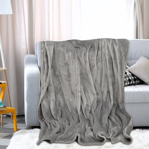 Electric Heated Blanket Soft Heating Blanket Throw - Grey by Costway