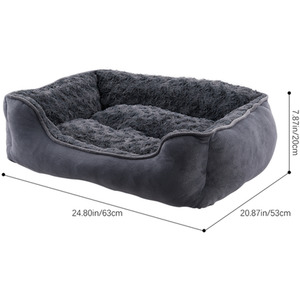 Kidkid Dog Bed Plush Rectangle Sofa with Removable Cushion by Kidkid