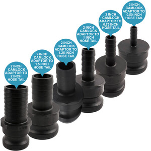 IBC S60x6 (2 inch) Female to (2 inch) Hose Tail - Black / 0.09kg by DNA PACKAGING LTD