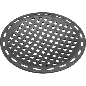 Garden Round Thick Cast Iron Grill Grate - Black by Livingandhome