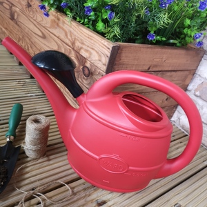 5L Ward Garden Watering Can with Rose - Red - Red by Samuel Alexander