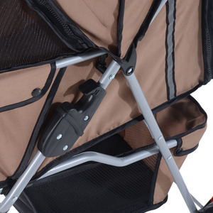 Pawhut Pet Travel Stroller - Brown by Pawhut