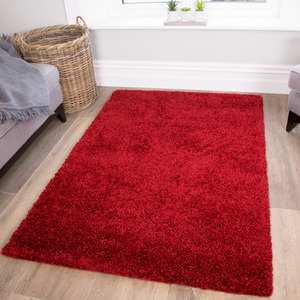 Soft Value Red Shaggy Area Rug by The Rug House