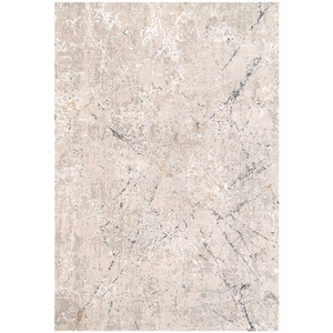 Neutral Greige Gold Distressed Abstract Living Area Rug - Greige / 110 x 60cm by The Rug House