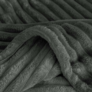 Snug Soft Chunky Ribbed Cord Plush Throw Blanket by Velosso